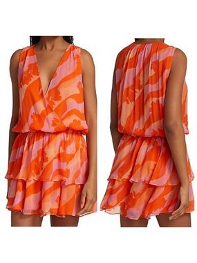 Ramy Brook M MEDIUM Baldwin Multicolor Floral Mini Dress